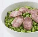 香肠蒸豆米